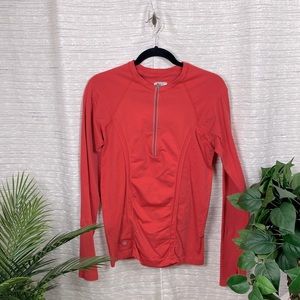 Athleta NWT Womens 1/2 Zip Tracker Running Top 138484 XLarge Neon Orange